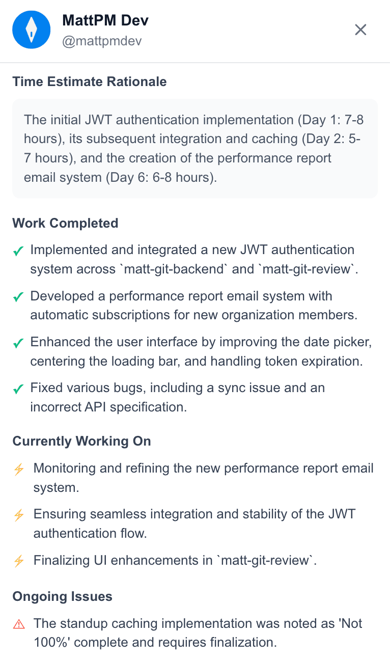 MattPM Mobile Dashboard